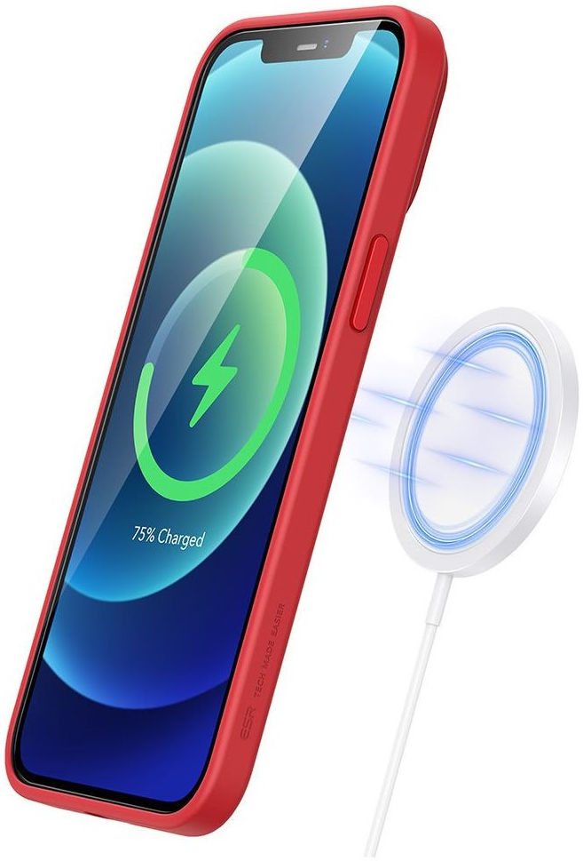 ESR Cloud Soft Apple iPhone 12 Hoesje voor MagSafe Rood afbeelding 4