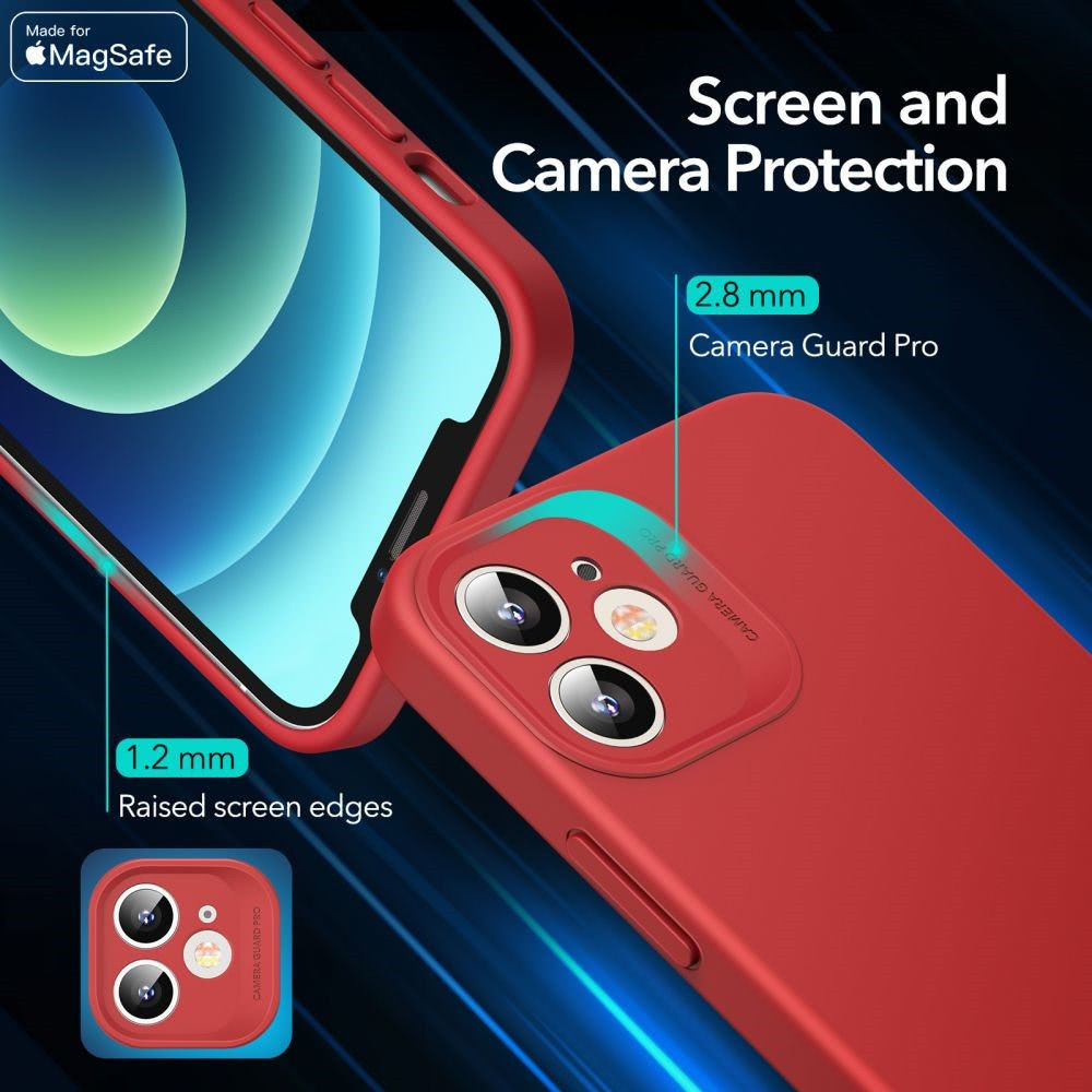 ESR Cloud Soft Apple iPhone 12 Hoesje voor MagSafe Rood afbeelding 7