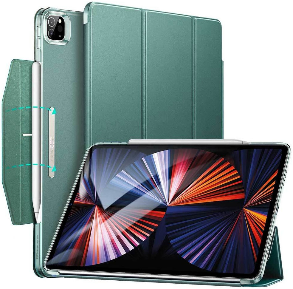 ESR Ascend Apple iPad Pro 12.9 2021 Hoes Tri-Fold Book Case Groen afbeelding 1