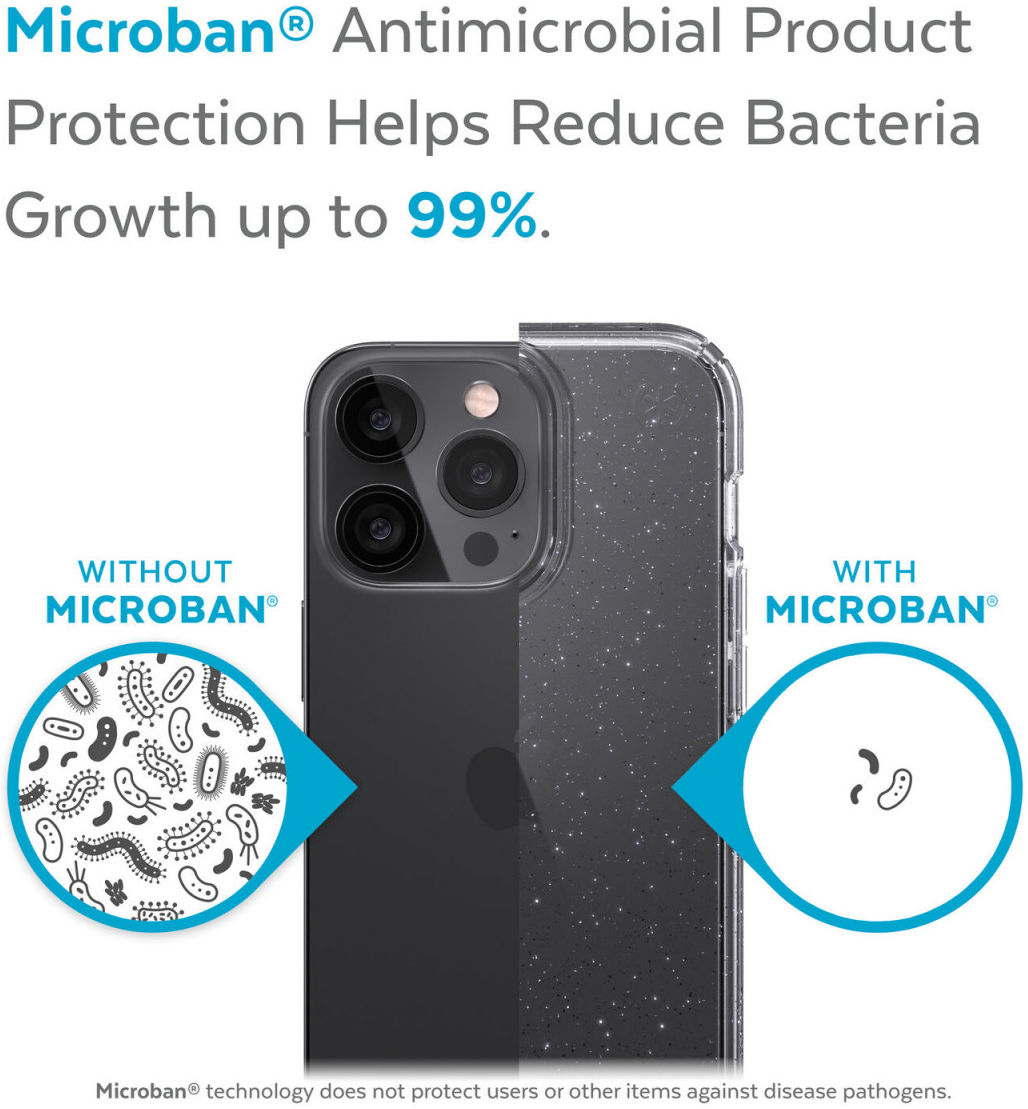 Speck Presidio Perfect Clear iPhone 13 Pro Max Hoesje Glitter afbeelding 5
