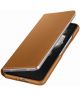 Origineel Samsung Galaxy Z Fold 3 Hoesje Leather Flip Cover Bruin