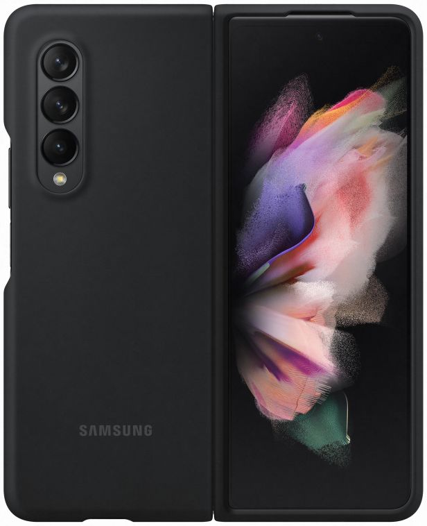 Origineel Samsung Galaxy Z Fold 3 Hoesje Siliconen Cover Zwart afbeelding 1