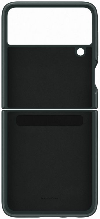 Origineel Samsung Galaxy Z Flip 3 Hoesje Leather Case Groen afbeelding 4