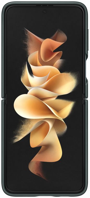 Origineel Samsung Galaxy Z Flip 3 Hoesje Leather Case Groen afbeelding 5