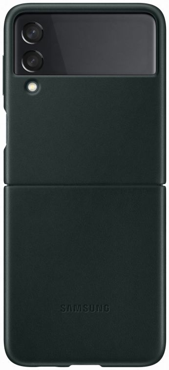 Origineel Samsung Galaxy Z Flip 3 Hoesje Leather Case Groen afbeelding 1