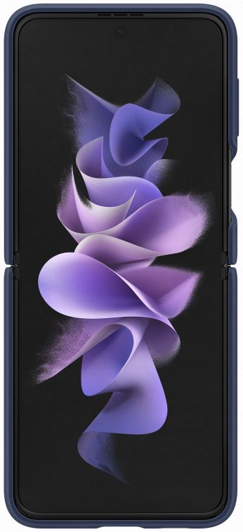 Origineel Samsung Galaxy Z Flip 3 Hoesje Silicone Cover met Ring Blauw afbeelding 5