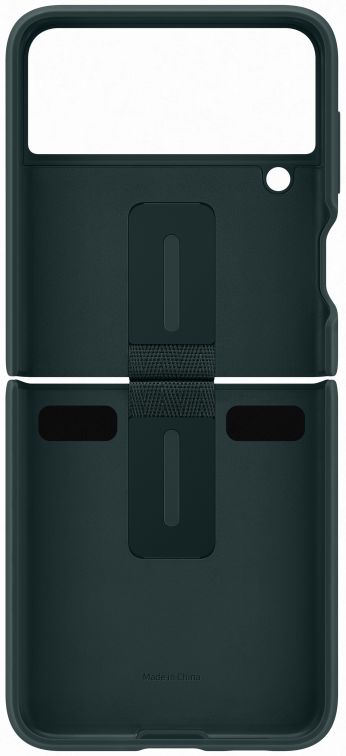 Origineel Samsung Galaxy Z Flip 3 Hoesje Silicone Cover met Ring Green afbeelding 4