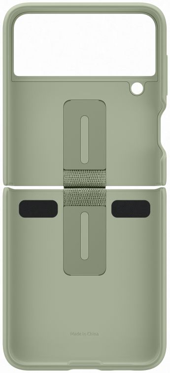 Origineel Samsung Galaxy Z Flip 3 Hoesje Silicone Cover met Ring Groen afbeelding 4
