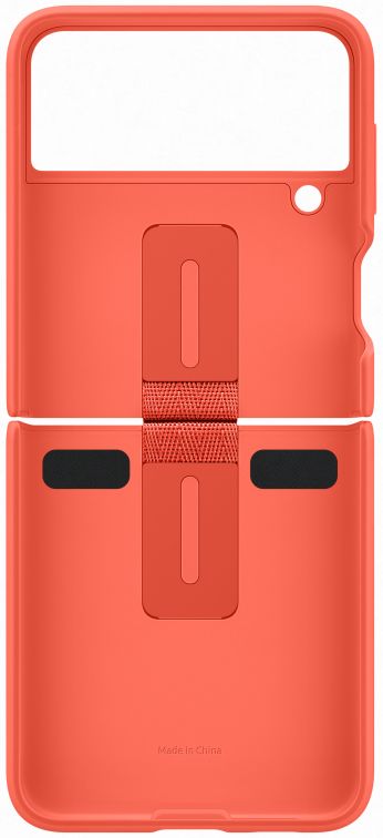Origineel Samsung Galaxy Z Flip 3 Hoesje Silicone Cover met Ring Rood afbeelding 4