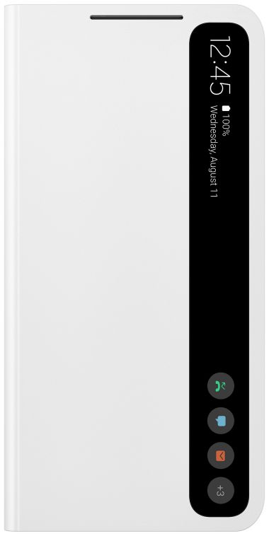 Origineel Samsung Galaxy S21 FE Hoesje Smart Clear View Cover Wit afbeelding 2