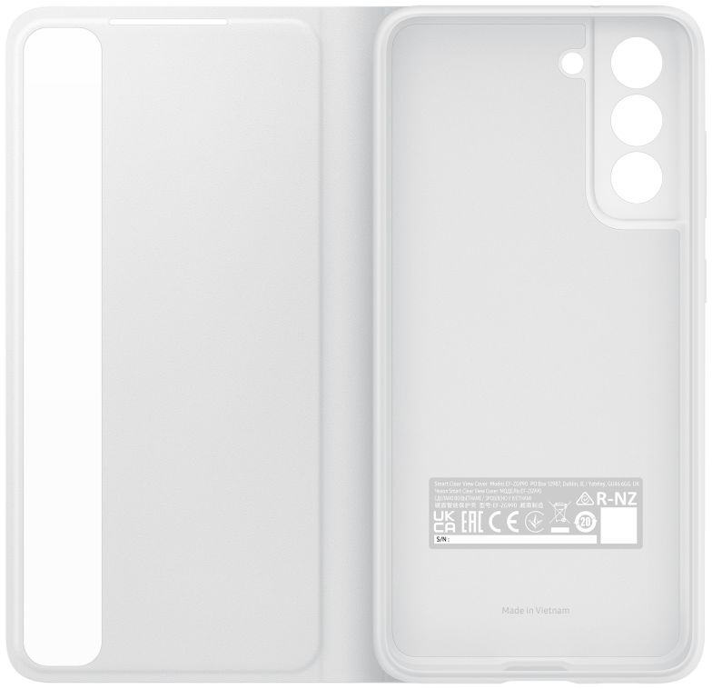 Origineel Samsung Galaxy S21 FE Hoesje Smart Clear View Cover Wit afbeelding 4
