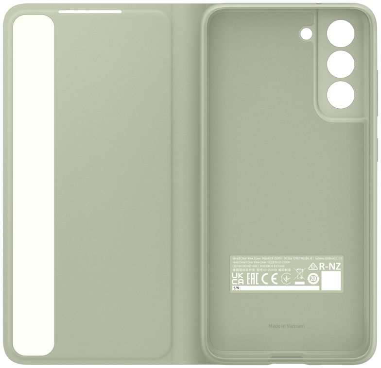 Origineel Samsung Galaxy S21 FE Hoesje Smart Clear View Cover Groen ...