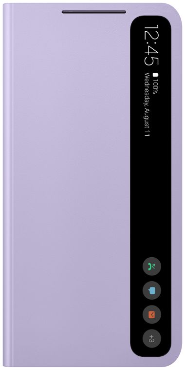 Origineel Samsung Galaxy S21 FE Hoesje Smart Clear View Cover Paars afbeelding 2