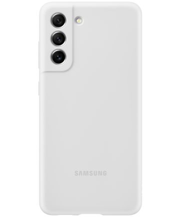 Origineel Samsung Galaxy S21 FE Hoesje Silicone Cover Wit Hoesjes