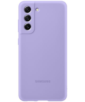 Origineel Samsung Galaxy S21 FE Hoesje Silicone Cover Paars Hoesjes