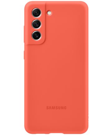 Origineel Samsung Galaxy S21 FE Hoesje Silicone Cover Rood Hoesjes