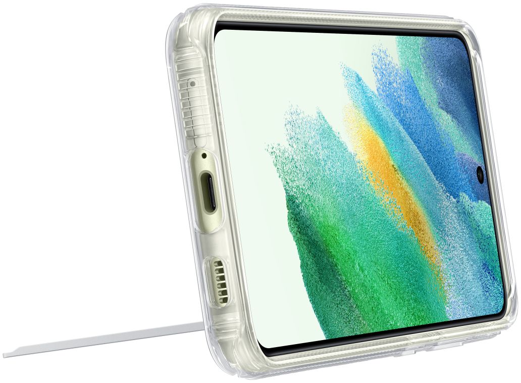 Origineel Samsung Galaxy S21 FE Hoesje Standing Cover Transparant afbeelding 4