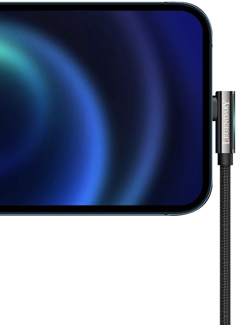 Baseus Legend Series USB naar Apple Lightning Kabel 2.4A Zwart 2M afbeelding 4
