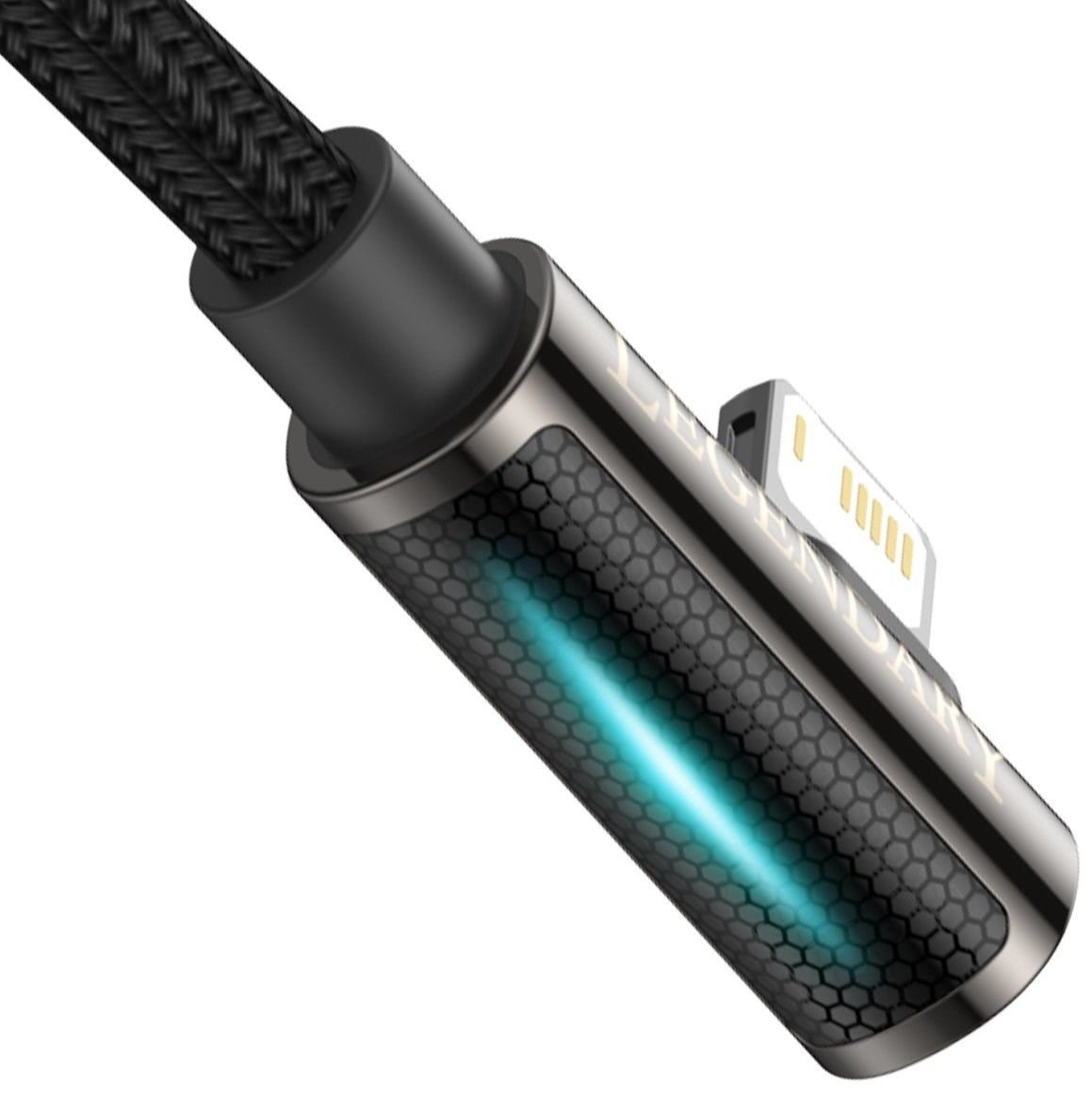 Baseus Legend Series USB naar Apple Lightning Kabel 2.4A Zwart 2M afbeelding 5