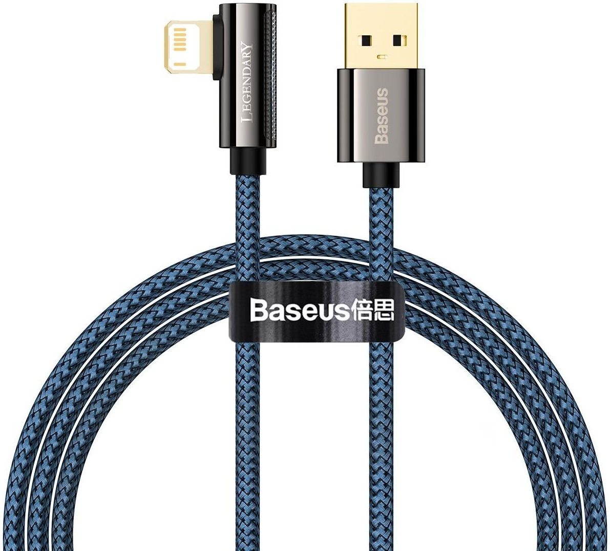 Baseus Legend Series USB naar Apple Lightning Kabel 2.4A Blauw 1M afbeelding 1