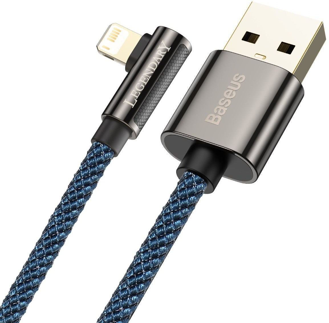 Baseus Legend Series USB naar Apple Lightning Kabel 2.4A Blauw 1M afbeelding 3