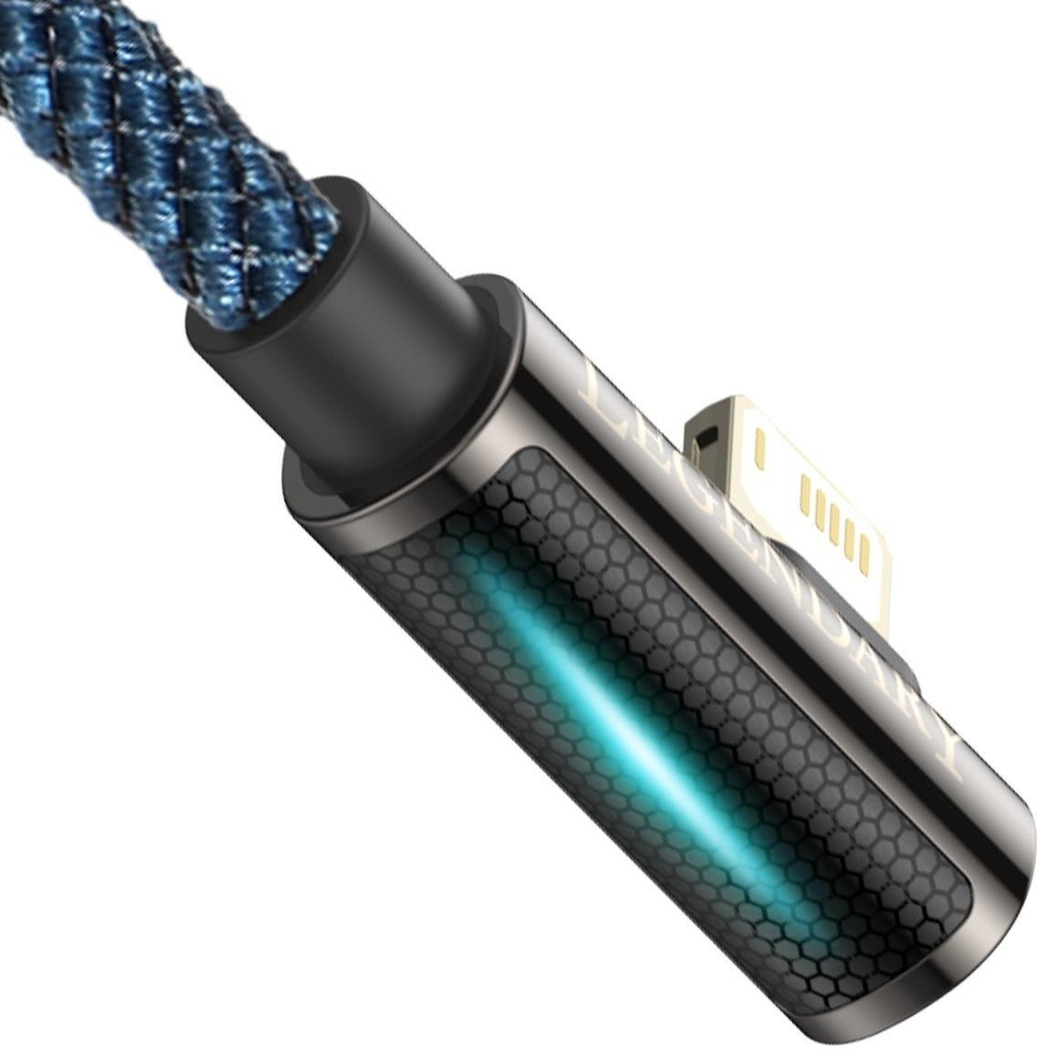 Baseus Legend Series USB naar Apple Lightning Kabel 2.4A Blauw 1M afbeelding 4