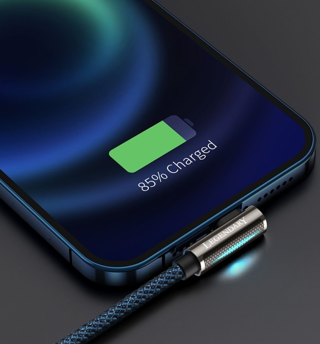 Baseus Legend Series USB naar Apple Lightning Kabel 2.4A Blauw 1M afbeelding 9