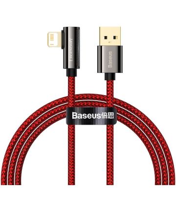 Baseus Legend Series USB naar Apple Lightning Kabel 2.4A Rood 1M Kabels
