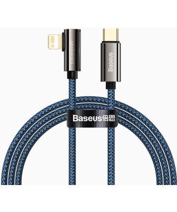 Baseus Legend Haakse USB-C naar Apple Lightning Kabel 20W Blauw 1M Kabels
