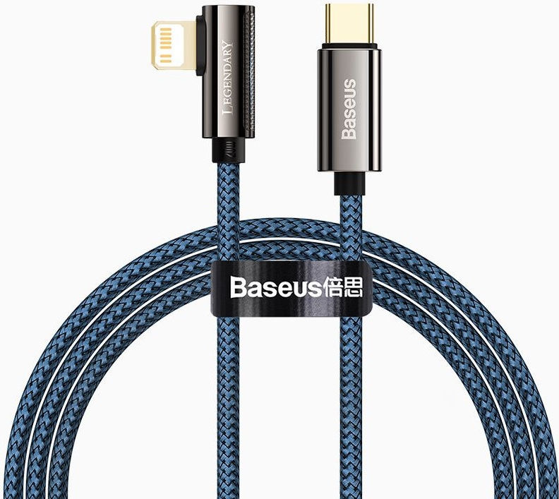 Baseus Legend Haakse USB-C naar Apple Lightning Kabel 20W Blauw 1M afbeelding 1