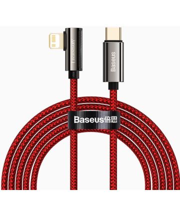 Baseus Legend Haakse USB-C naar Apple Lightning Kabel 20W Rood 1M Kabels