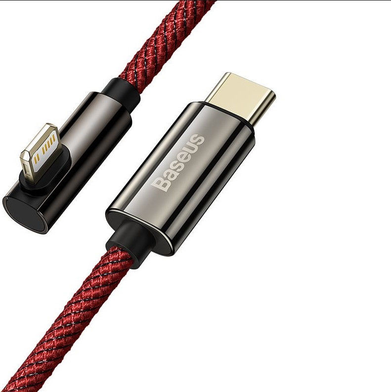 Baseus Legend Haakse USB-C naar Apple Lightning Kabel 20W Rood 1M afbeelding 2