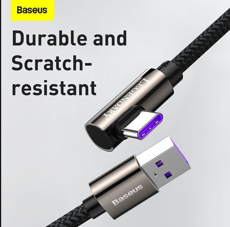 Baseus Legend Series USB naar USB-C Kabel 66W Zwart 2M afbeelding 2