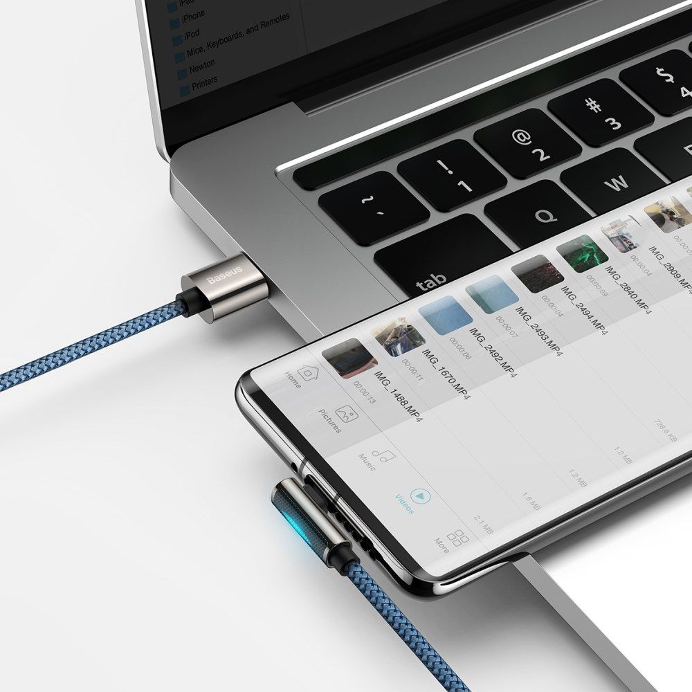 Baseus Legend Series USB naar USB-C Kabel 66W Blauw 1M afbeelding 4
