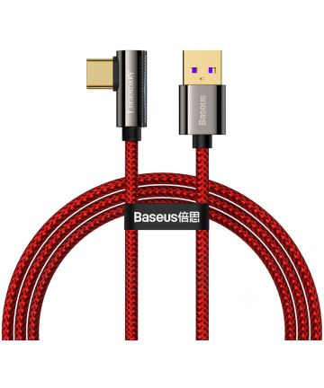 Baseus Legend Series USB naar USB-C Kabel 66W Rood 1M Kabels