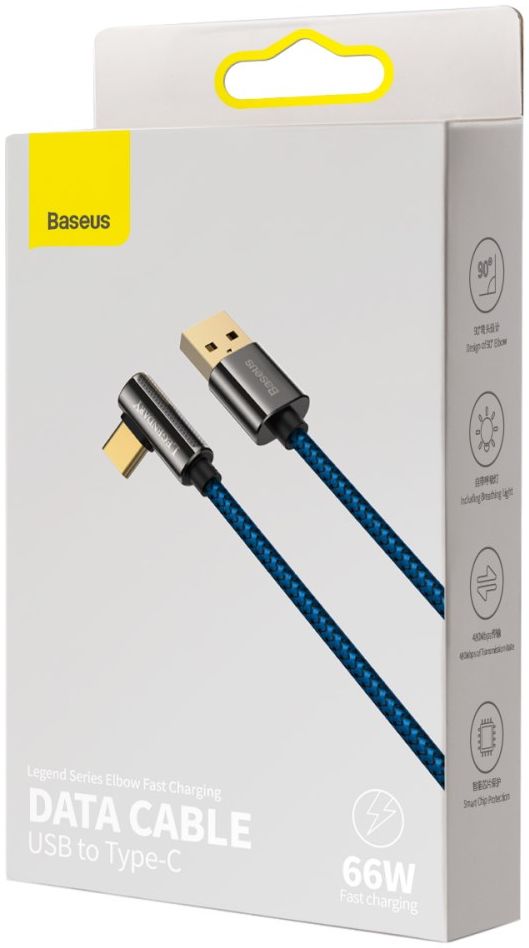 Baseus Legend Series USB naar USB-C Kabel 66W Blauw 2M afbeelding 12