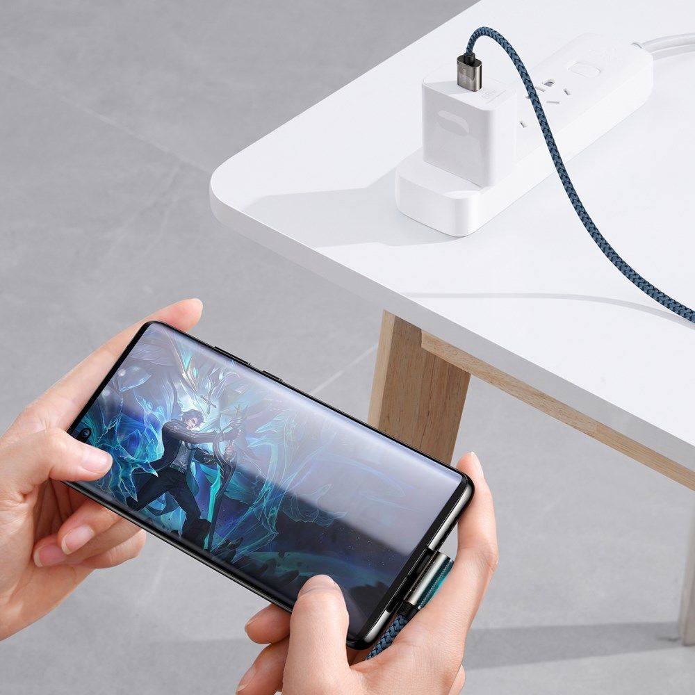 Baseus Legend Series USB naar USB-C Kabel 66W Blauw 2M afbeelding 3
