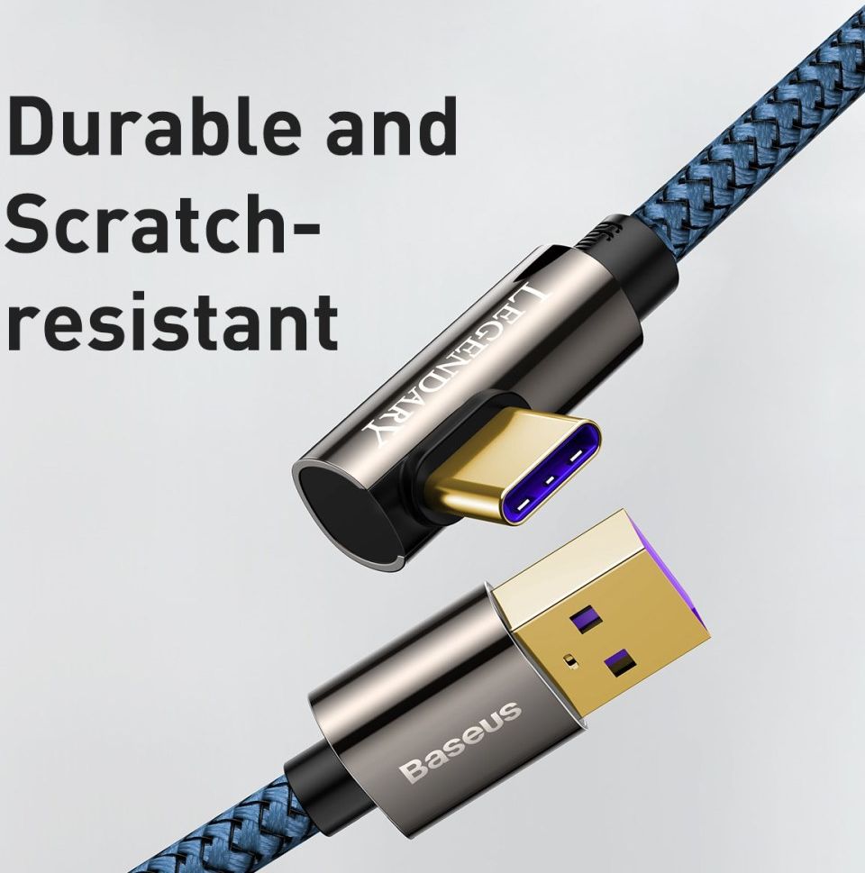 Baseus Legend Series USB naar USB-C Kabel 66W Blauw 2M afbeelding 9
