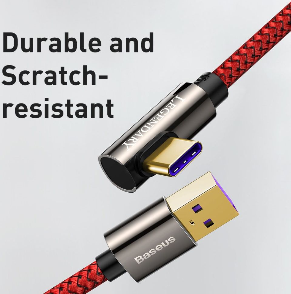 Baseus Legend Series USB naar USB-C Kabel 66W Rood 2M afbeelding 9