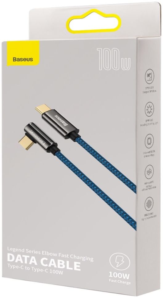 Baseus Legend Series USB-C naar USB-C Kabel 100W Blauw 2M afbeelding 6