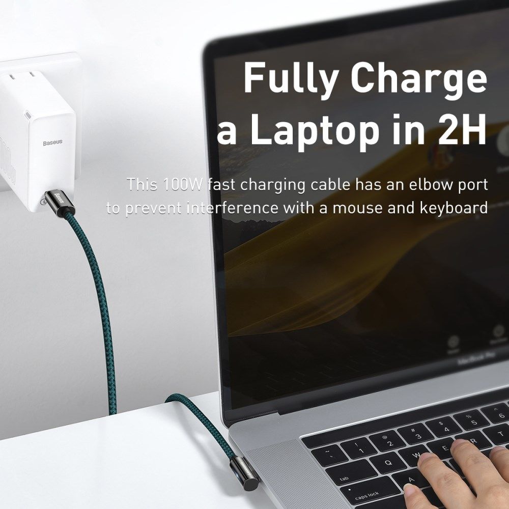 Baseus Legend Series USB-C naar USB-C Kabel 100W Blauw 2M afbeelding 8