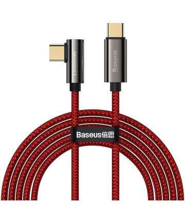 Baseus Legend Series USB-C naar USB-C Kabel 100W Rood 2M Kabels