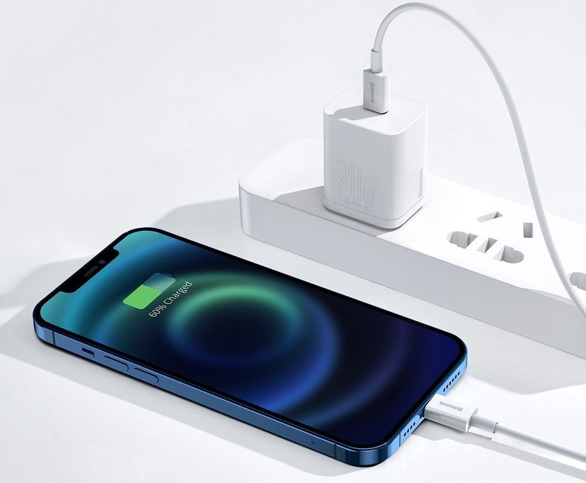 Baseus Superior Serie USB-C naar Apple Lightning PD 20W Wit 1 Meter afbeelding 7