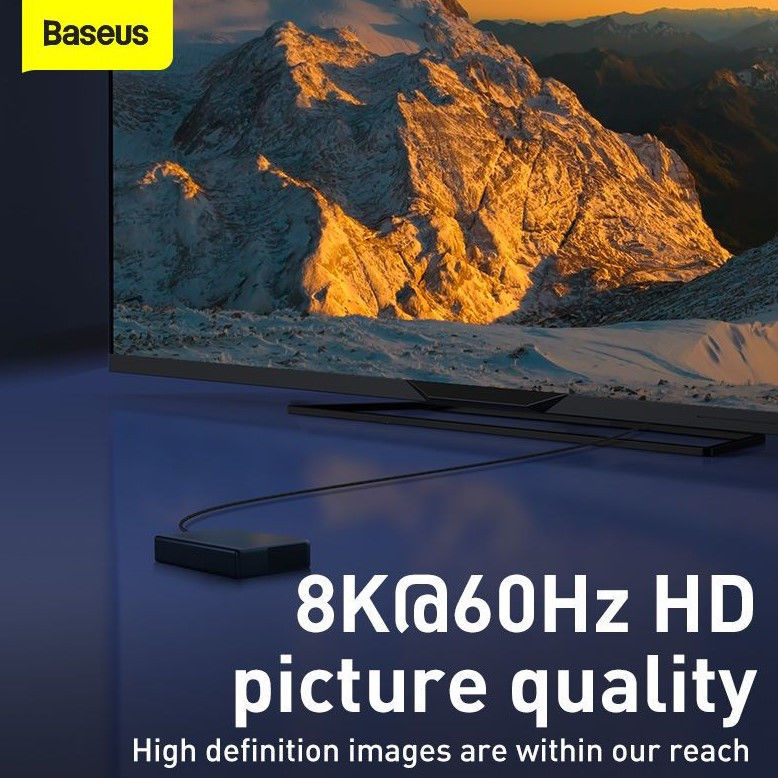 Baseus HDMI 8K naar HDMI 8K Kabel 48Gbps met HDMI 2.1 3M Zwart afbeelding 8