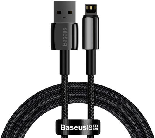 Baseus Tungsten Gold 12W Fast Charge USB naar Apple Lightning Kabel 1M afbeelding 1