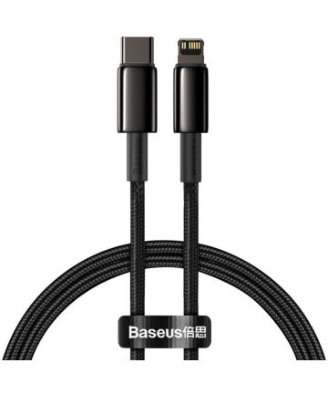 Baseus Tungsten Gold PD USB-C naar Lightning Kabel Fast Charge 20W 1M Kabels