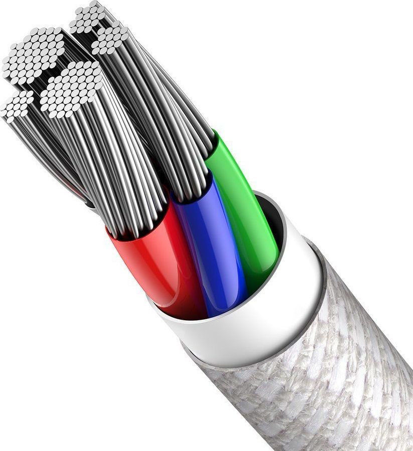 Baseus High Density Braided USB-C naar Apple Lightning PD 20W Wit 1M afbeelding 4