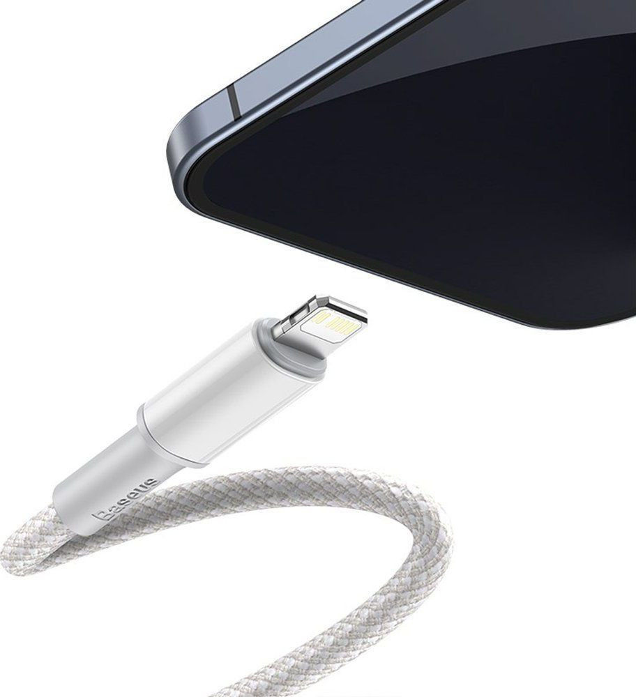 Baseus High Density Braided USB-C naar Apple Lightning PD 20W Wit 1M afbeelding 5