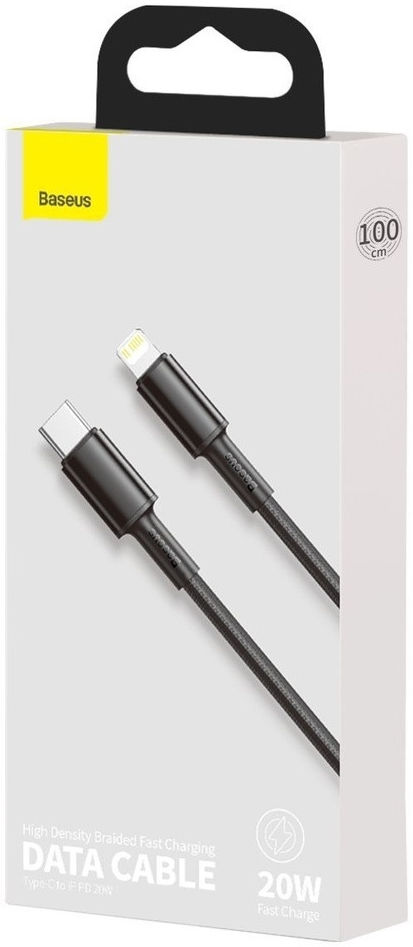 Baseus High Density Braided USB-C naar Apple Lightning PD 20W Zwart 2M afbeelding 3