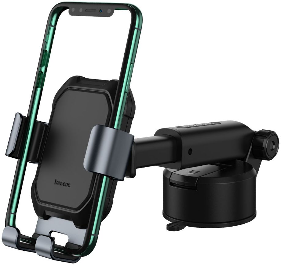 Baseus Tank Gravity Raam/Dashboard Telefoonhouder met Zuignap Zwart afbeelding 1